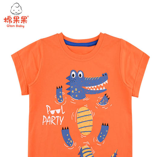 棉果果夏季男童氨棉汗布套头T恤M212140221252 商品图2