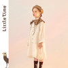 littletime童装法式绣花连衣裙 2021春装新款文艺杏衬衫中长裙 商品缩略图0
