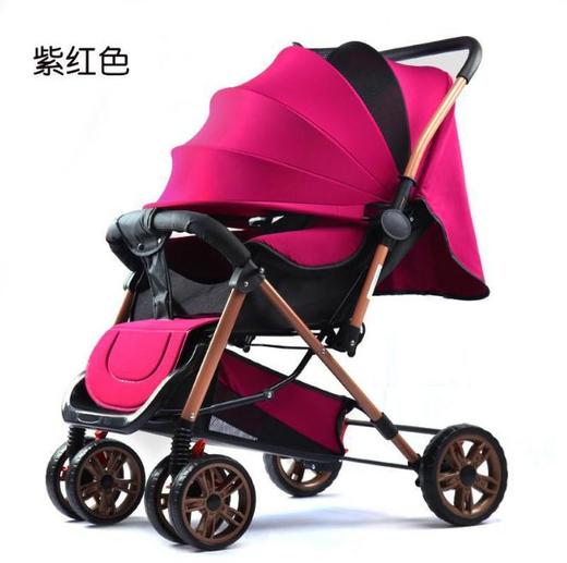 【婴儿车】可坐可躺轻便折叠四轮避震新生儿婴儿车手推车 商品图4