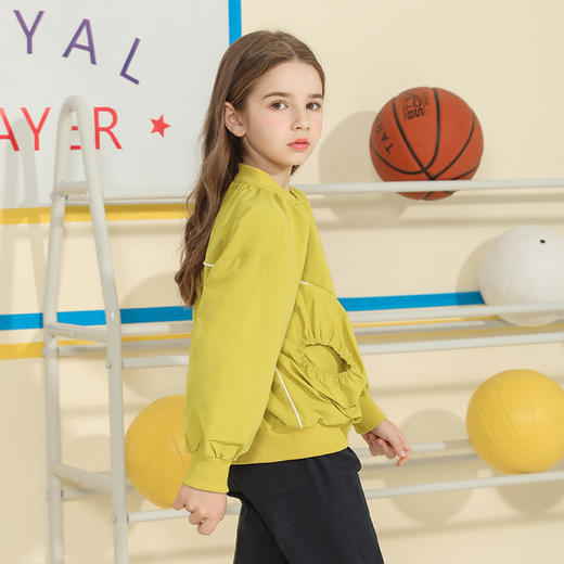 【立体口袋夹克外套】mettekids童装牛油果防风夹克女童春新款棒球服外套 商品图2