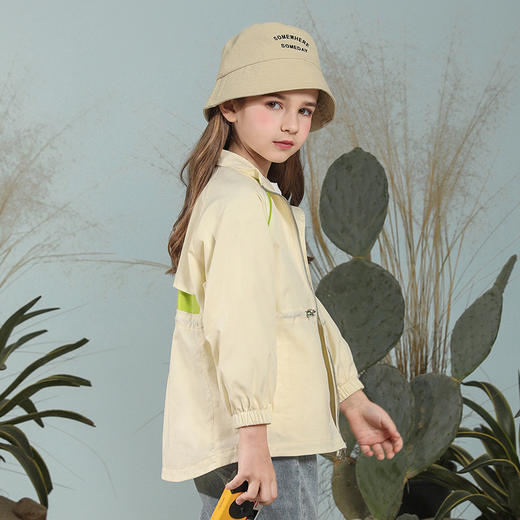 【防水防风】mettekids童装九分袖风衣短款男女童春季新款短外套 商品图3
