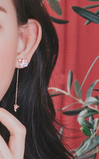 韩国WingblingLove Angela耳环（粉红色）长款Olive YoungJPY带授权招加盟代理 商品图1