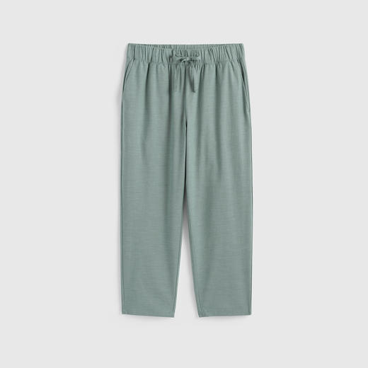 班尼路2021年春夏新款松紧腰纯色休闲裤女七分裤小脚纯棉哈伦裤 商品图3