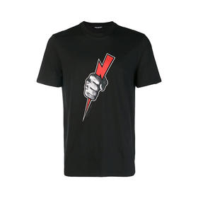 NeIL BarreTT 尼奥·贝奈特男装 男士棉质短袖时尚闪电T恤衫 黑色 BJT456B H593S 1076