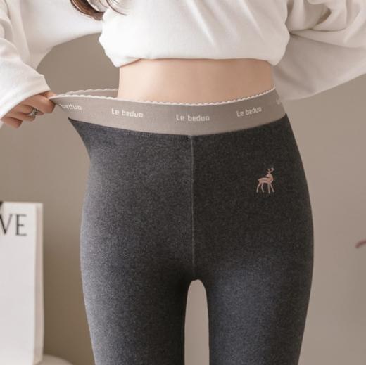 【超值两条装】 竖条螺纹显瘦外穿打底裤  乳木果绒质感 微压显瘦 提臀高腰 不易起球、褪色、勾丝、变形_HLY 商品图0