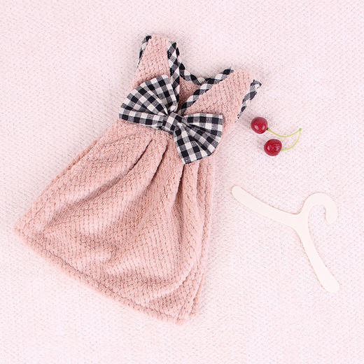 家减尘除菠萝格蝴蝶结小衣服/J8154家居清洁擦手巾新品（颜色随机） 商品图2