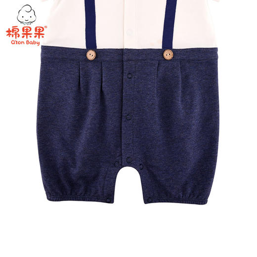棉果果夏季男童氨棉汗布假两件对开连体衣连身衣哈衣M212722221269 商品图4