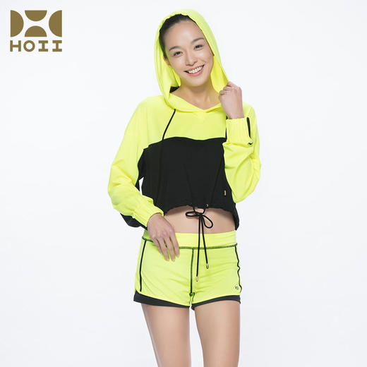 HOII/后益 女款拼接运动缩口帽T防晒外套[D类] 商品图4