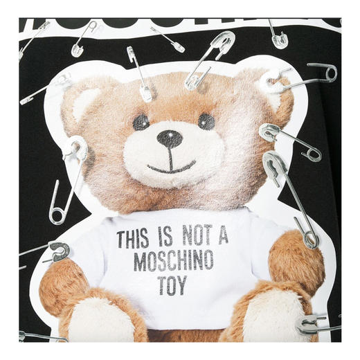 MOSCHINO 莫斯奇诺 女士棉质短袖印花T恤衫 黑色 0712 5526 1555 商品图2