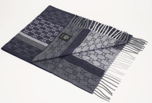 奥莱[GUCCI] GG羊毛羊绒围巾391530 4G944 4062海军JPY带授权招加盟代理 商品图2