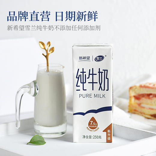 【AL精选】新希望（雪兰）云南高原奶全脂牛奶250g*16盒学生早餐纯牛奶整箱 商品图4