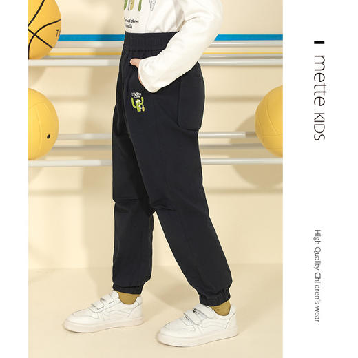 【弹力精纺棉】mettekids童装仙人掌印花休闲长裤男女童运动裤子 商品图1