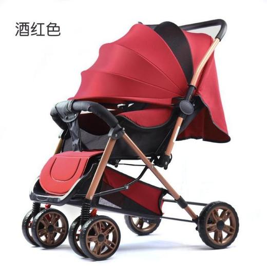 【婴儿车】可坐可躺轻便折叠四轮避震新生儿婴儿车手推车 商品图2