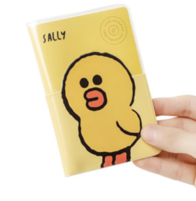 韩国 可爱 Line Friends Sally黄色透明护照盒JPY带授权招加盟代理