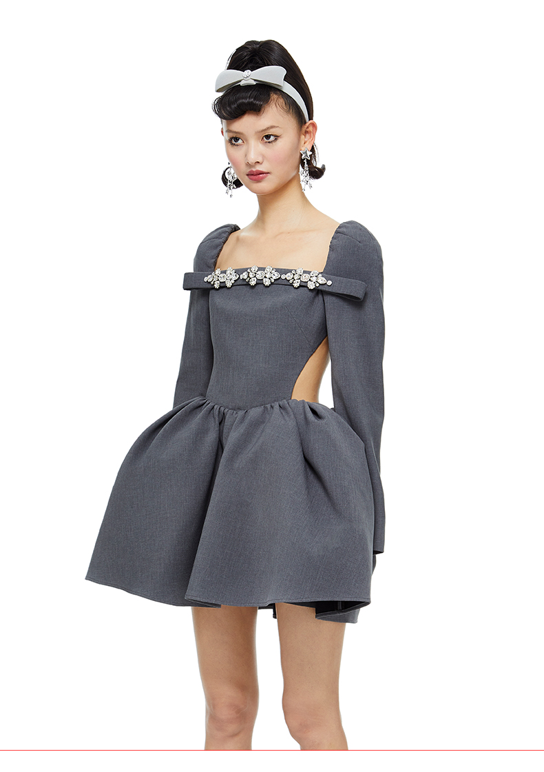 shushu/tong 露背连衣裙 ss21dr08ut152gr100 - labelhood蕾虎