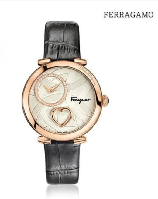 奥莱[菲拉格慕] Cuore Diamond女士皮革手表黑色（80059114001）JPY带授权招加盟代理 商品图0