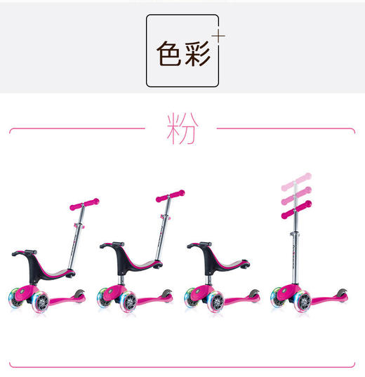 【高乐宝】法国高乐宝Globber四合一座椅款儿童滑板车452 商品图3