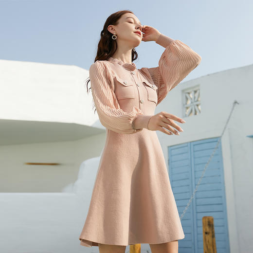 欧芮儿春装新款气质收腰显瘦连衣裙 商品图4