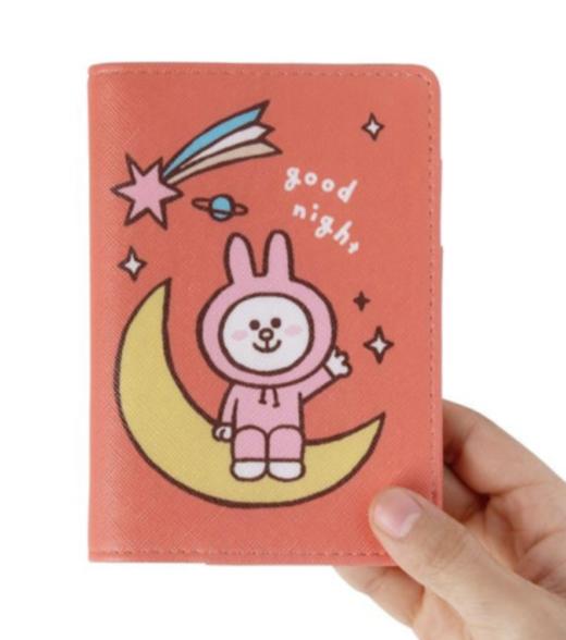 韩国 可爱 Line Friends Cony红色护照盒JPY带授权招加盟代理 商品图0