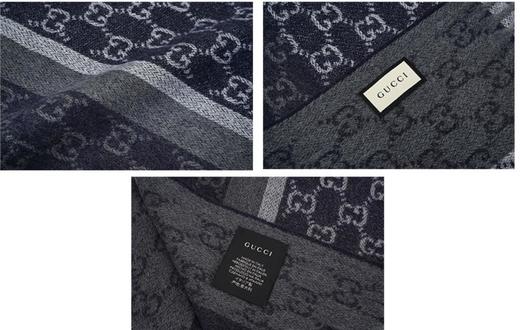 奥莱[GUCCI] GG羊毛羊绒围巾391530 4G944 4062海军JPY带授权招加盟代理 商品图3