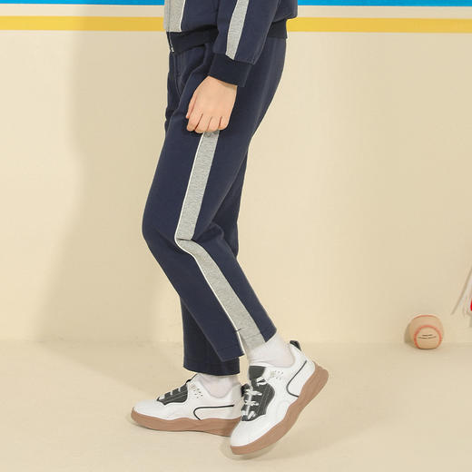 【套装裤子】mettekids童装运动套装长裤男童春季新款条纹休闲裤 商品图2