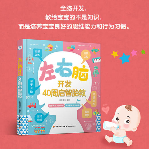 左右脑开发 40周启智胎教 全脑开发早教书籍幼儿数学思维训练宝宝逻辑智力开发全脑思维开发 商品图1
