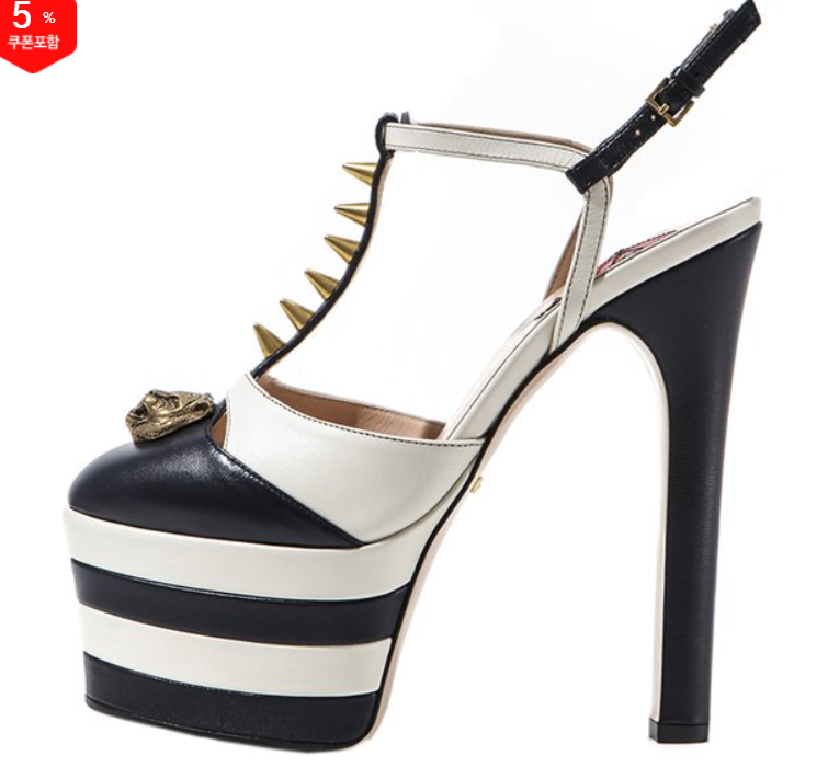 奥莱[Gucci]（421627 C9D10 4071）女士铆钉皮革厚底高跟鞋JPY带授权招加盟代理