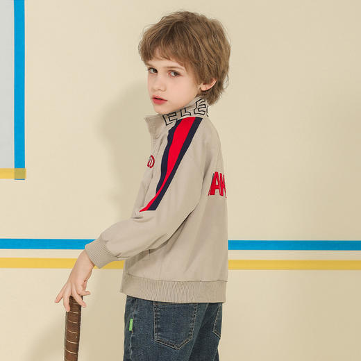 【防风耐磨】mettekids童装酷潮绣花立领夹克男女童春季新款外套 商品图2