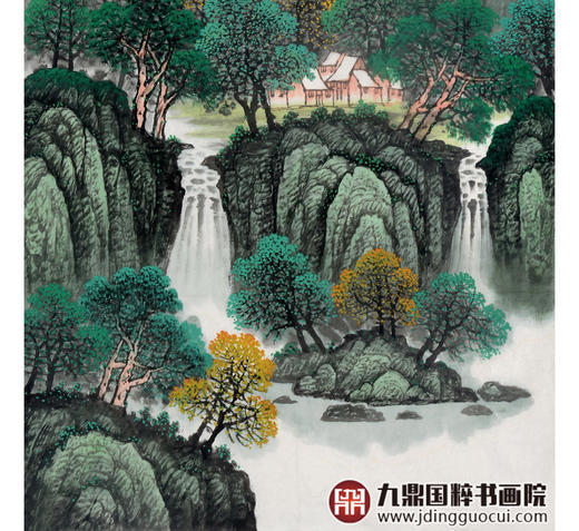 侯志明《旭日东升山河壮》68*138cm 山水竖幅作品 玄关/客厅挂画 商品图5