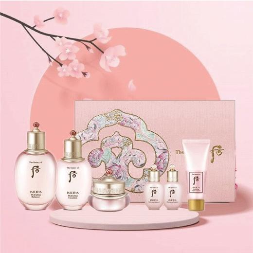 韩国 WHOO后 拱辰享水沄保湿6件套 套盒 (精华水150ml+20ml+乳110ml+20ml+面霜30ml+洗面奶13ml) 商品图0