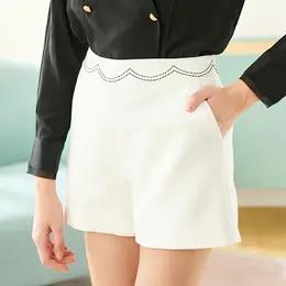 欧芮儿新款高腰显瘦休闲短裤女宽松显瘦直筒阔腿裤垂直