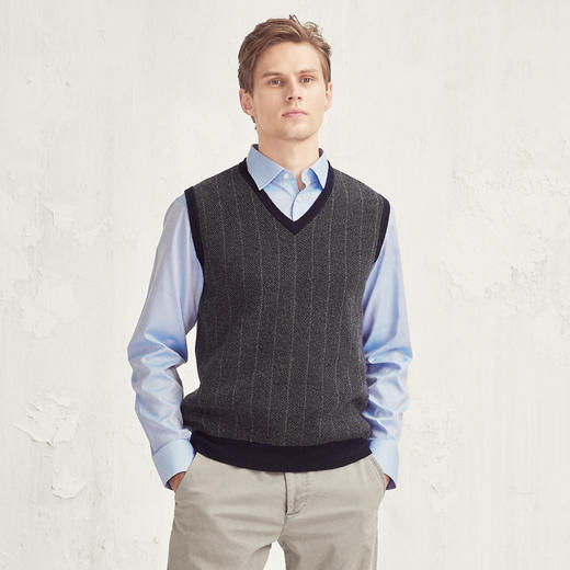 METTE2019秋冬新款长袖衬衫男中青年商务休闲纯棉衬衣格子上衣 商品图1