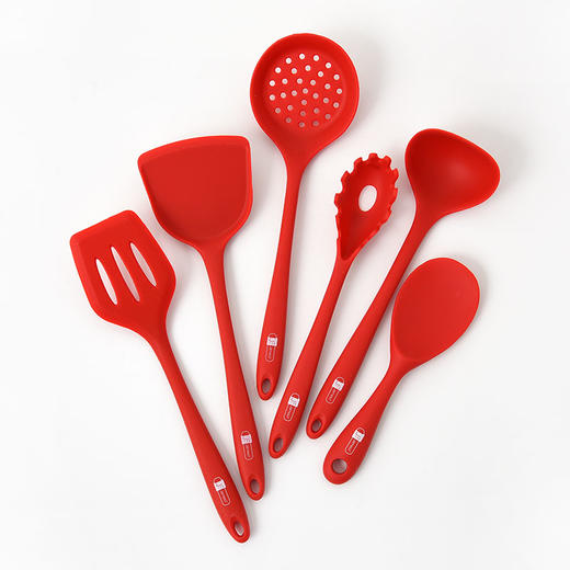 硅胶厨具7件套 胶铲不粘锅专用锅铲耐高温炒菜铲子汤勺家用套装K 商品图1