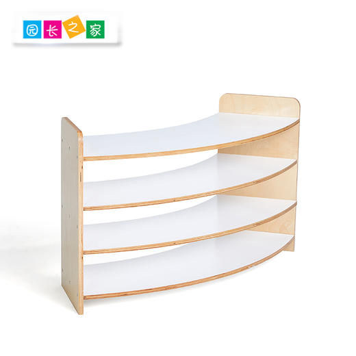 幼儿园家具桦木实木教具柜架 蒙氏教具 桦木弧形教具架 商品图2