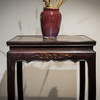 清中 紫檀镶瘿木面三弯腿方香几 商品缩略图1