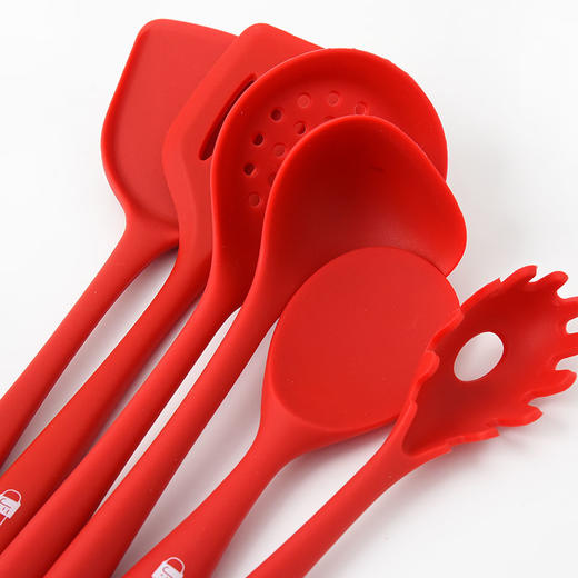 硅胶厨具7件套 胶铲不粘锅专用锅铲耐高温炒菜铲子汤勺家用套装K 商品图4