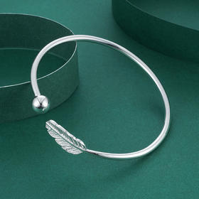 【羽衣蹁跹】子佩集S990银羽毛对珠手镯【ZAL002Y】2101