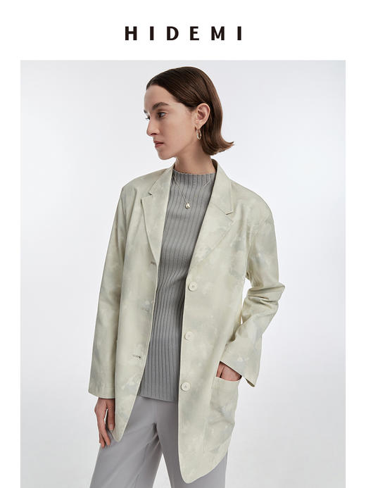 HIDEMI 印花系列三件套 口袋西装/高领打底/长裤 商品图12