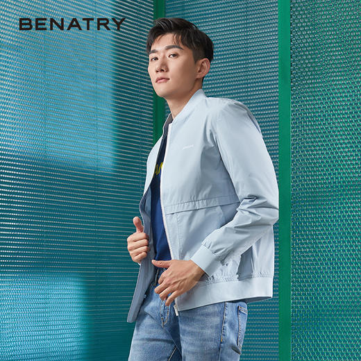 贝纳川春夏薄款棒球领夹克120200002 商品图5