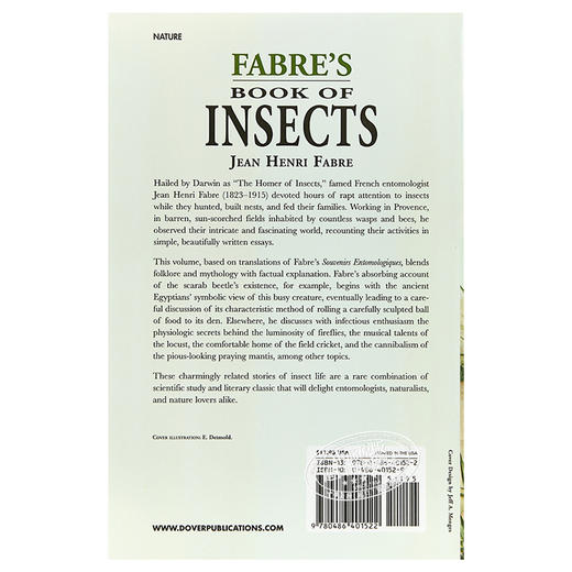 【中商原版】法布尔：昆虫记 豆瓣高分 英文原版 Fabre's Book of Insects Fabre 商品图1