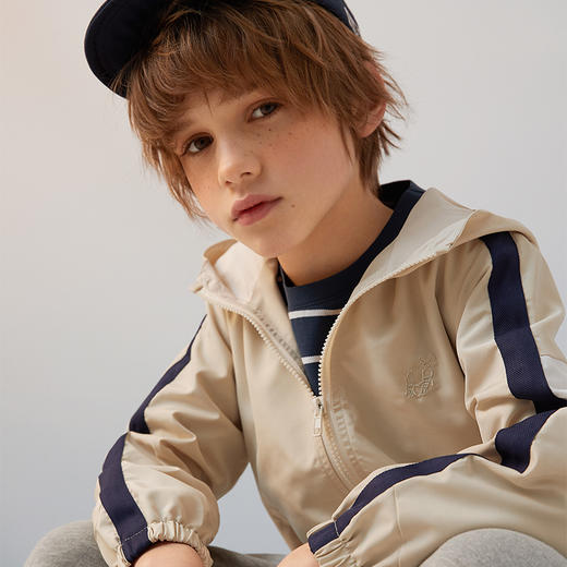 【连帽防风抗皱夹克】童装连帽夹克短外套男童春季新款棒球服 商品图0