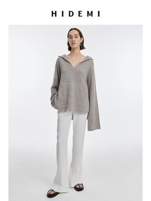 HIDEMI美利奴羊毛系列圈圈纱口袋帽衫 商品图6
