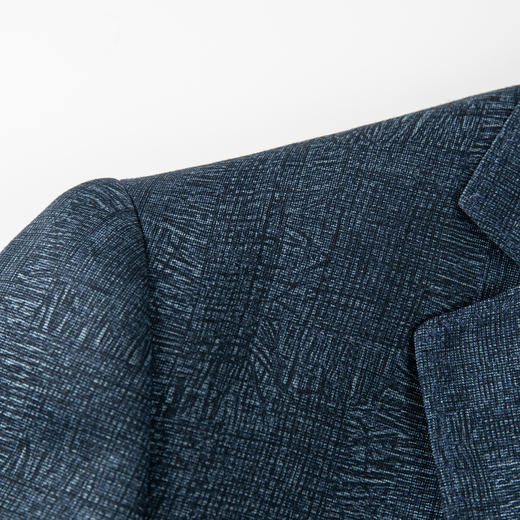 罗蒙西装男外套春夏款休闲暗花潮男弹力小西装单西服开衫 商品图4