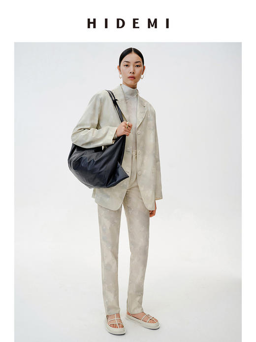HIDEMI 印花系列三件套 口袋西装/高领打底/长裤 商品图11