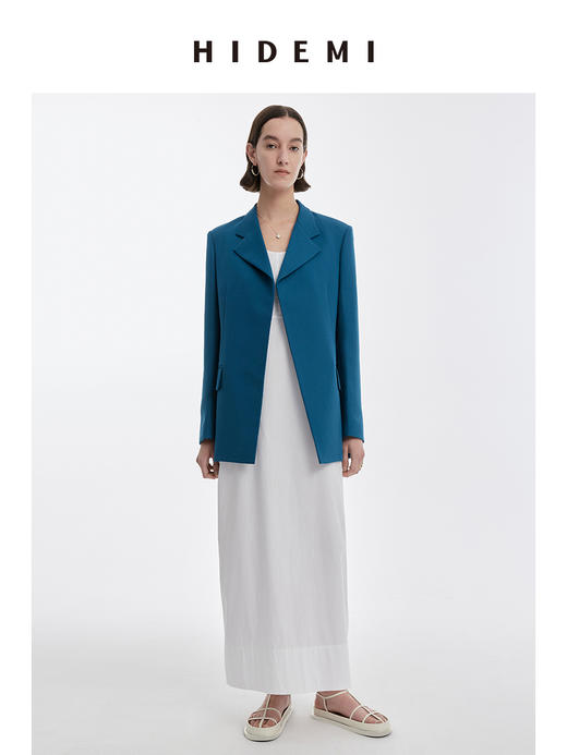 HIDEMI 【吴越同款】宝石蓝简约设计感西装 商品图11
