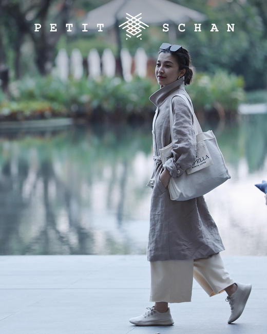 PETIT SCHAN小闪 CLO#016 Gone with the wind 飘 水洗盐缩纯亚麻面料面料休闲风衣 商品图11