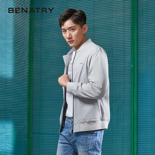 贝纳川春夏薄款棒球领夹克120200002 商品图1