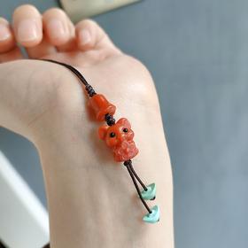 南红老鼠手机挂件