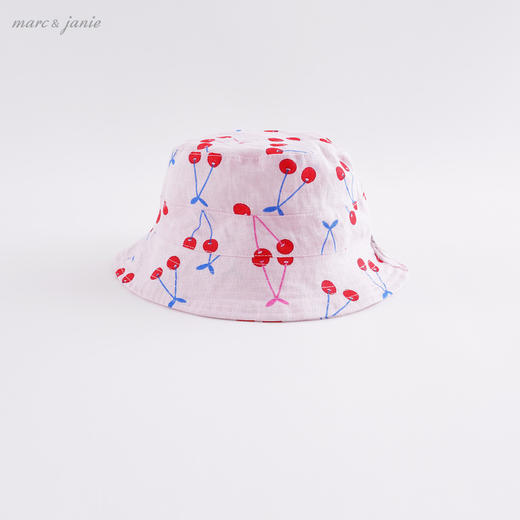 马克珍妮夏装 女童小樱桃100%亚麻遮阳帽 儿童渔夫帽212309 商品图2