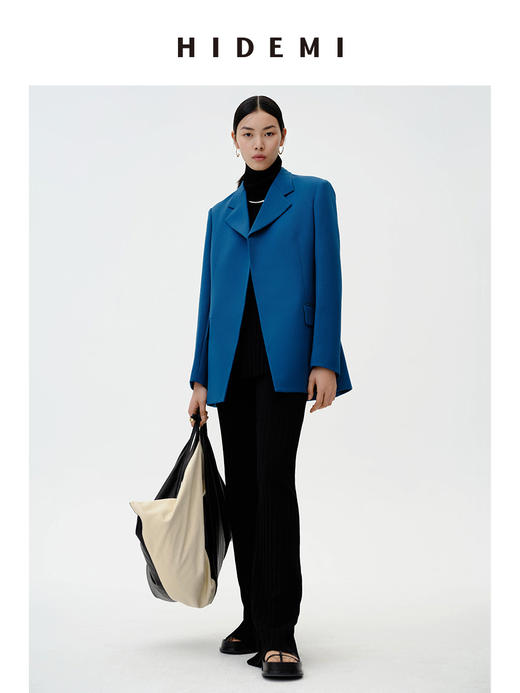 HIDEMI 【吴越同款】宝石蓝简约设计感西装 商品图5